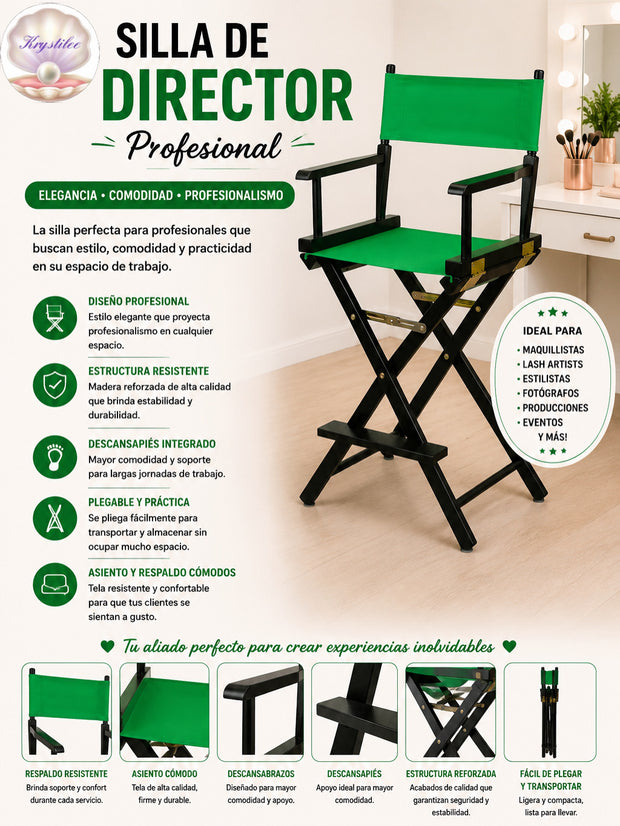 Silla Profesional Tipo Director 24” Green Edition