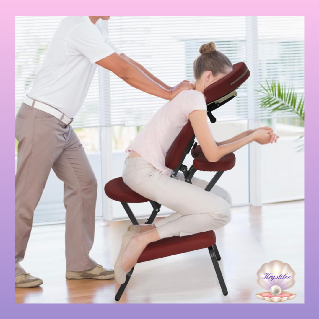 Burgandy massage chair