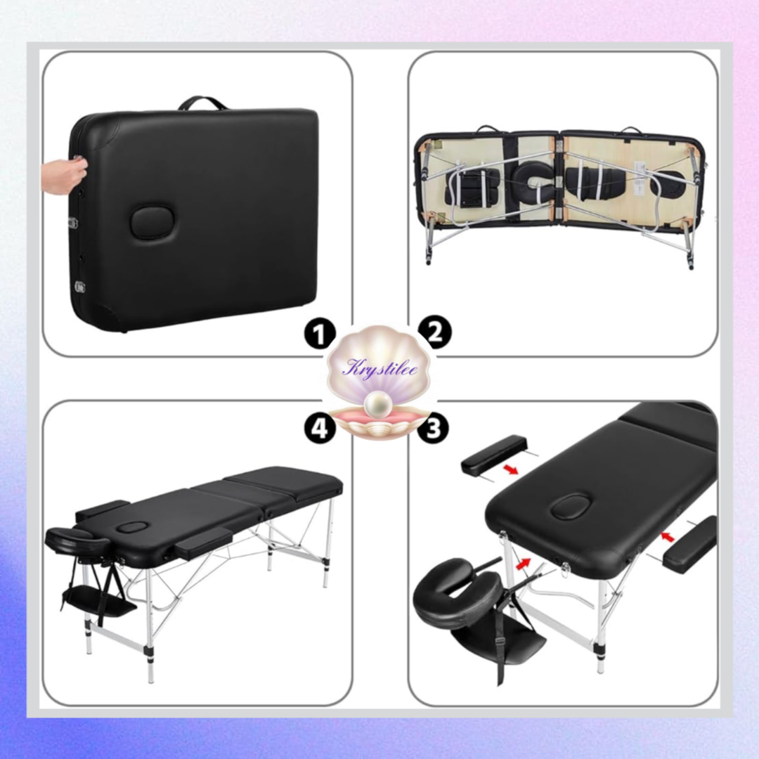 Camilla Profesional Plegable Ajustable con Accesorios incluye bulto de transporte