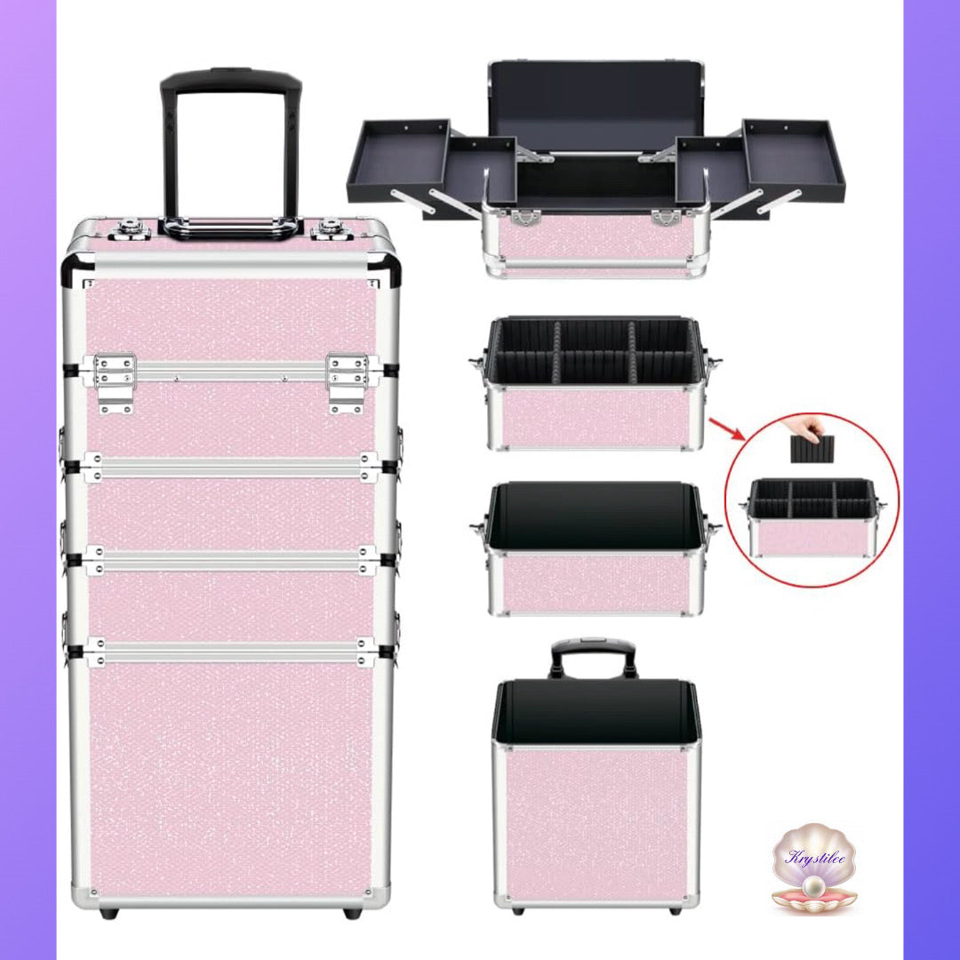 Maletin Profesional Pink Brillante de Belleza Edicion Limitada