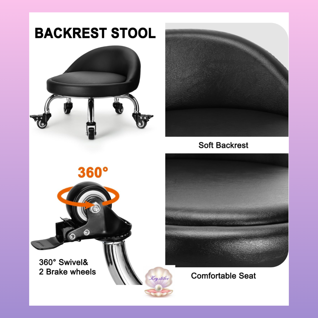 Black pedicure Stool
