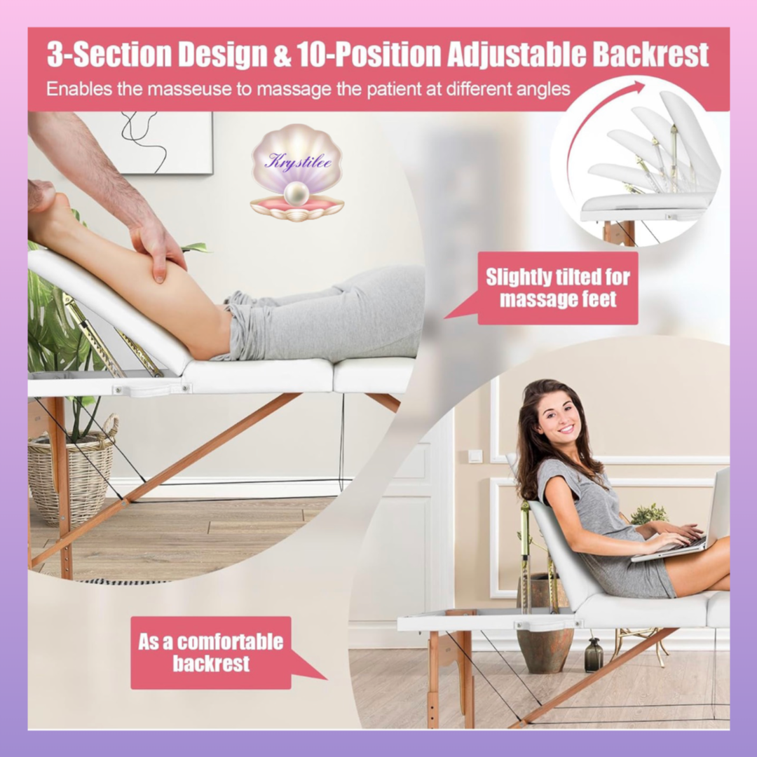 ✨ CAMILLA PROFESIONAL PORTÁTIL – NIVEL XL Reclinable ✨