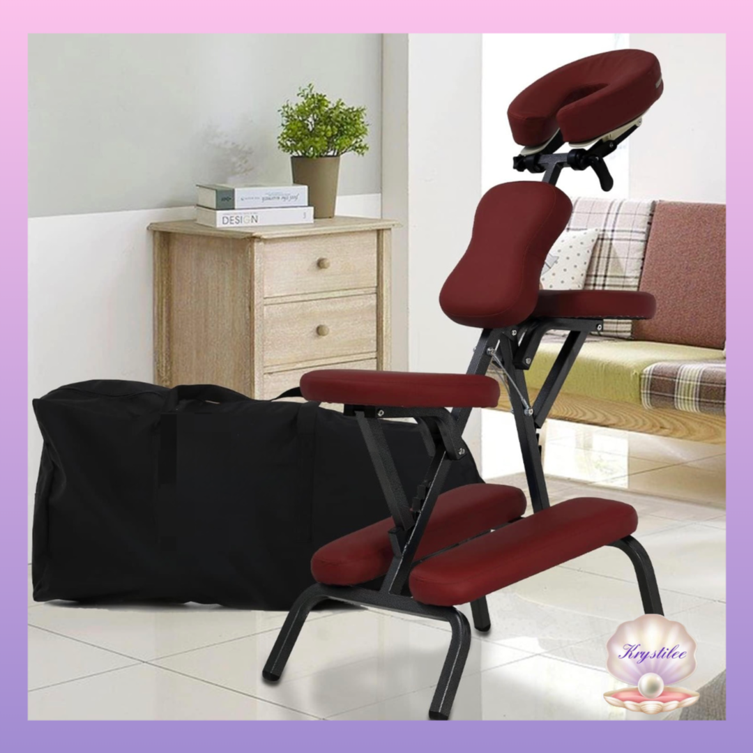 Burgandy massage chair