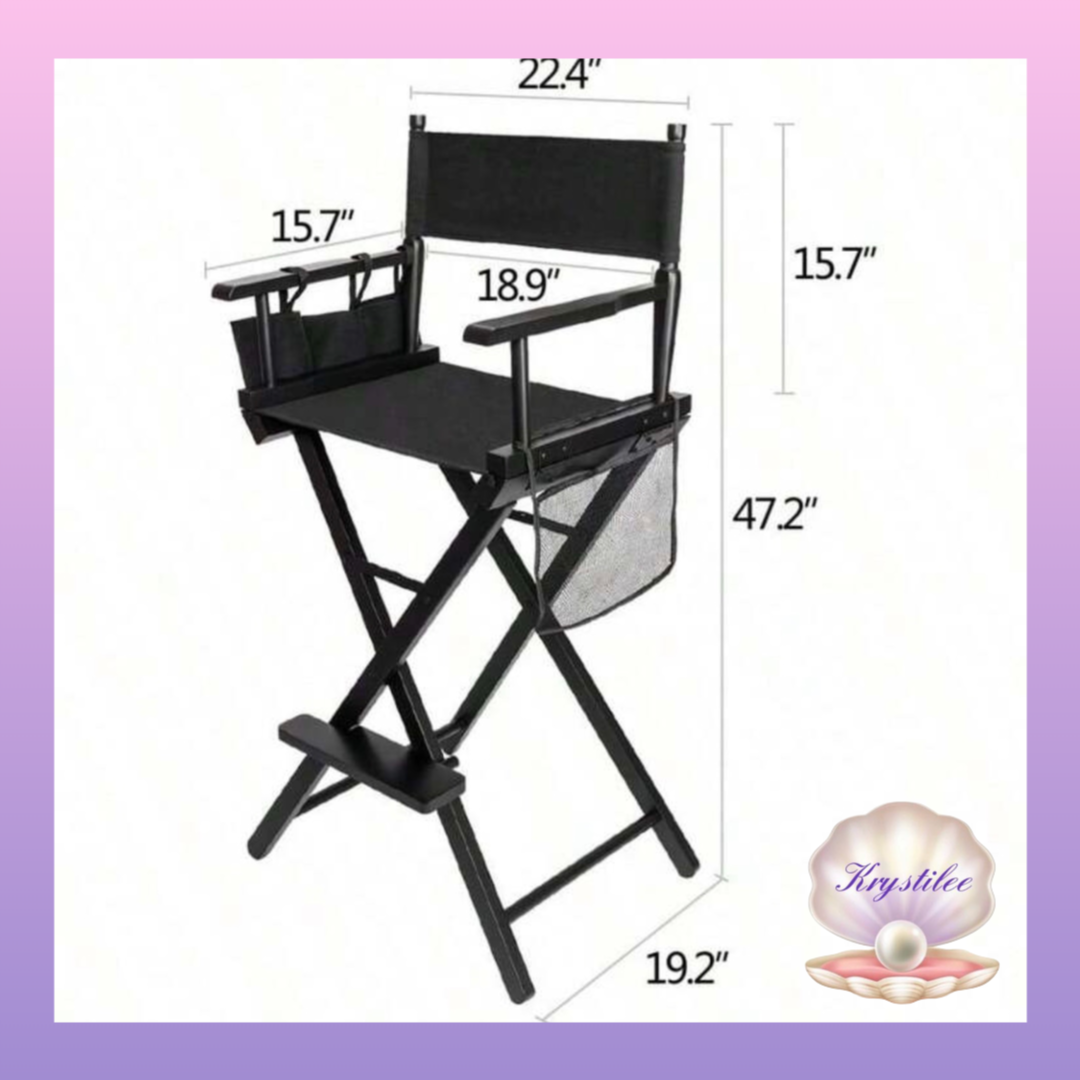 Silla Profesional para Makeup Artist 30” con Reposapiés y Storage