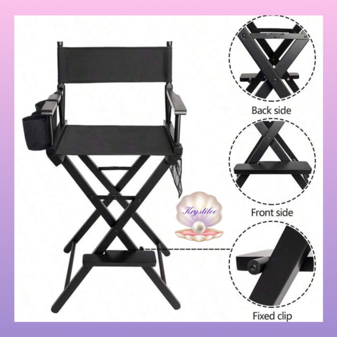 Silla Profesional para Makeup Artist 30” con Reposapiés y Storage