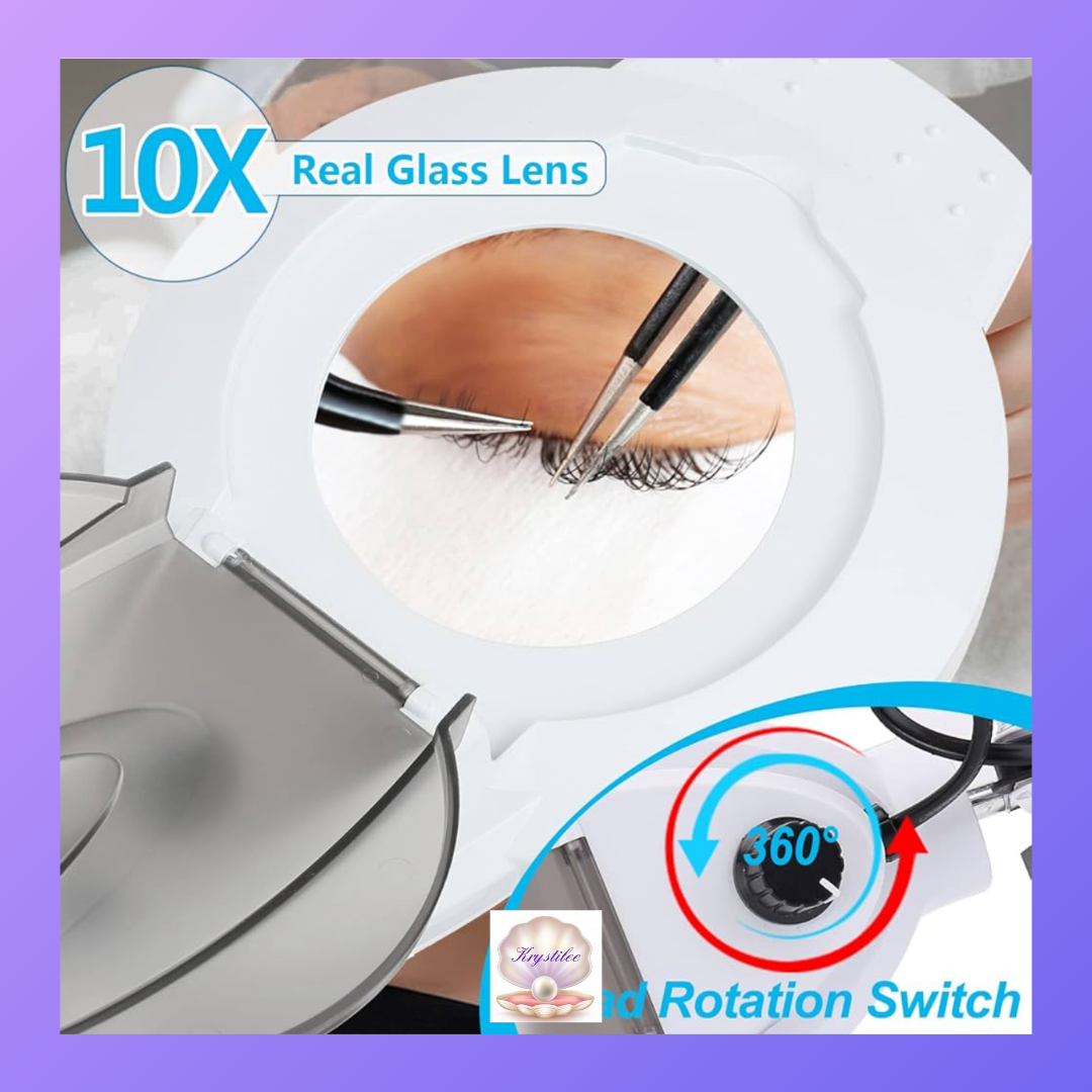 Lupa y Lampara  Profesional White