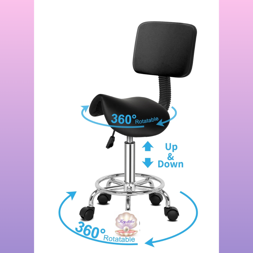 Black Horse Stool con espaldar