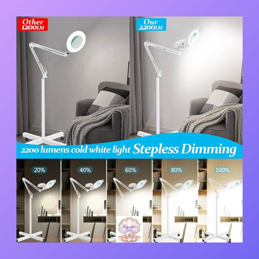 Lupa y Lampara  Profesional White