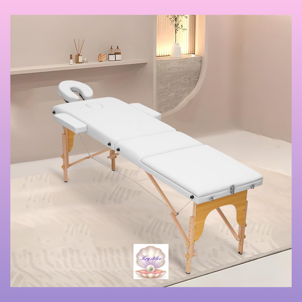 Camilla Blanca de Madera Plegable