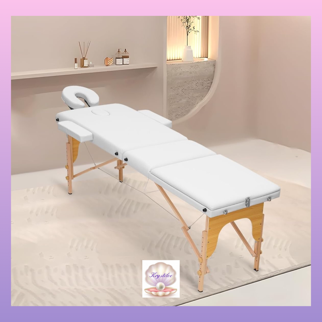 Camilla Blanca de Madera Plegable